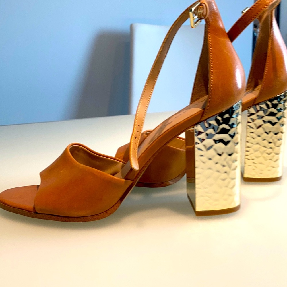 Aldo Brown and Gold Heels-Sz 10